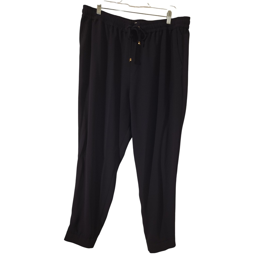 Boden Womens Size 14R Blue Drawstring Elastic Waist Cuffed Ankle Pants
